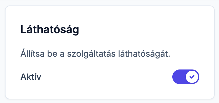 Láthatóság kapcsoló